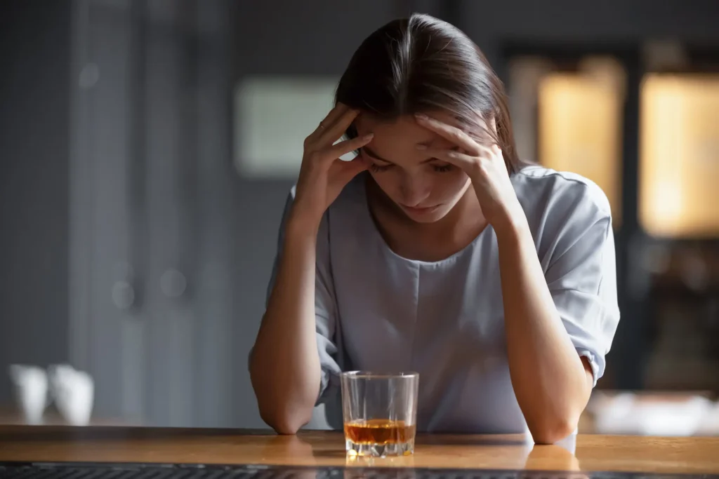 アルコール依存症の女性